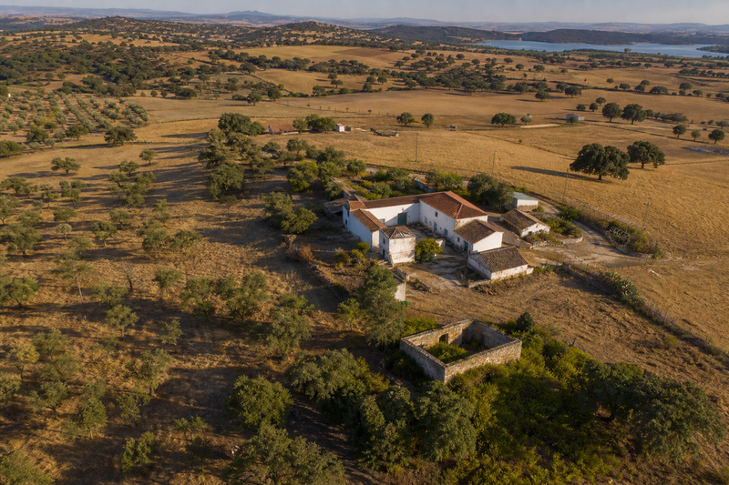 Illustrative aerial landscape of interior Portugal