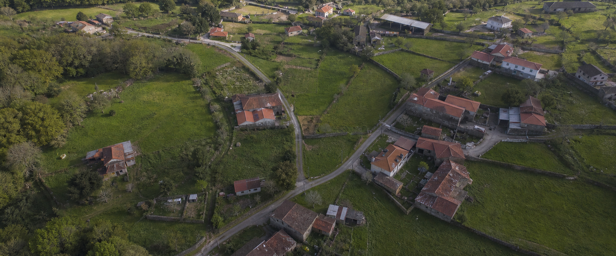 Illustrative aerial landscape of northern Portugal