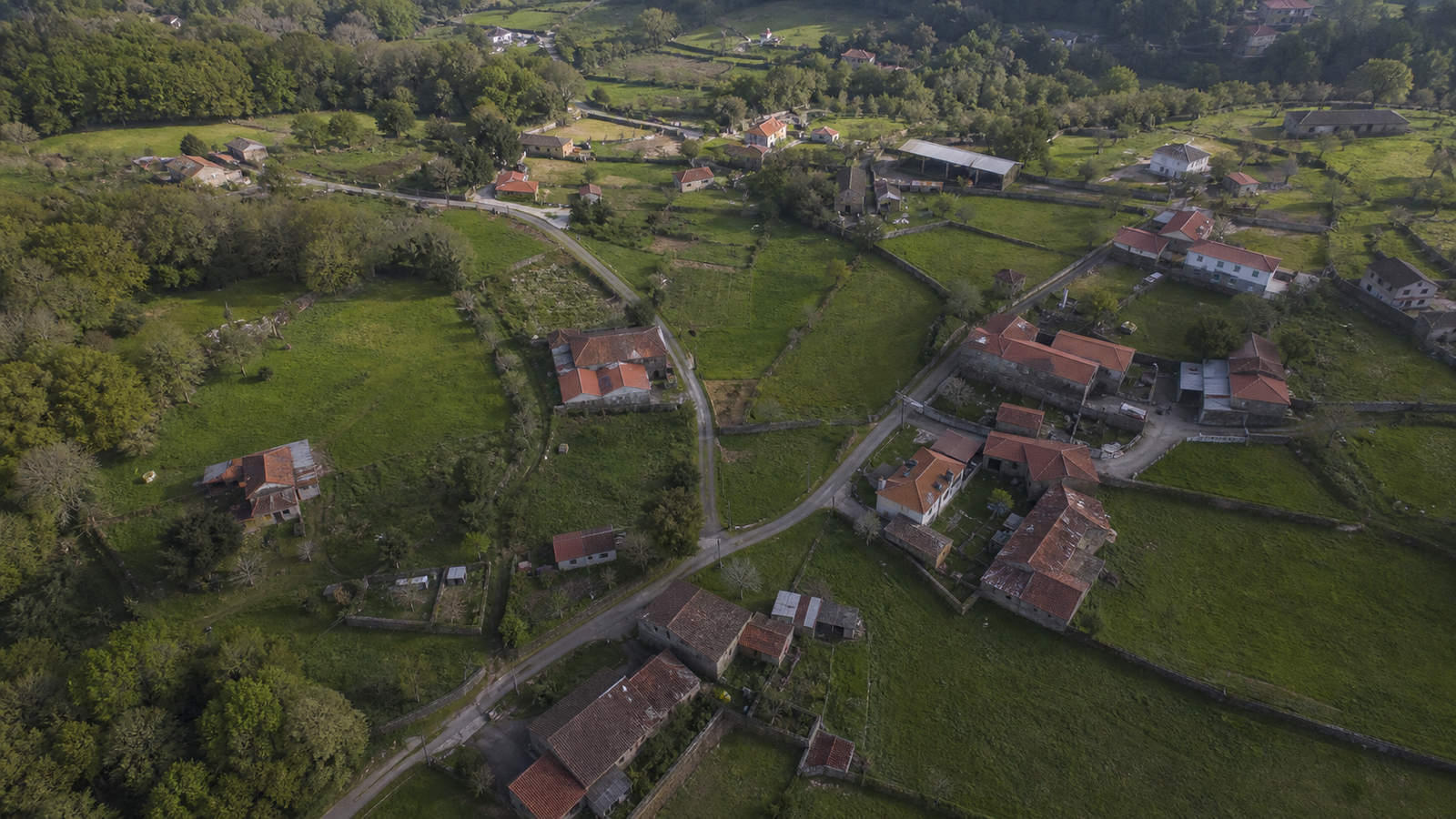 Illustrative aerial landscape of northern Portugal